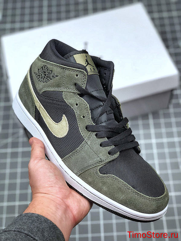 Nike Air Jordan 1 Mid Military Olive BQ6472-030 - 1