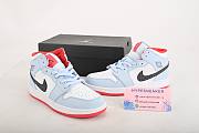 Nike Air Jordan 1 Mid Half Blue Polka Dot Swoosh 555112-400 - 1