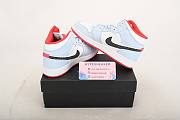 Nike Air Jordan 1 Mid Half Blue Polka Dot Swoosh 555112-400 - 5