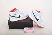 Nike Air Jordan 1 Mid Half Blue Polka Dot Swoosh 555112-400 - 2