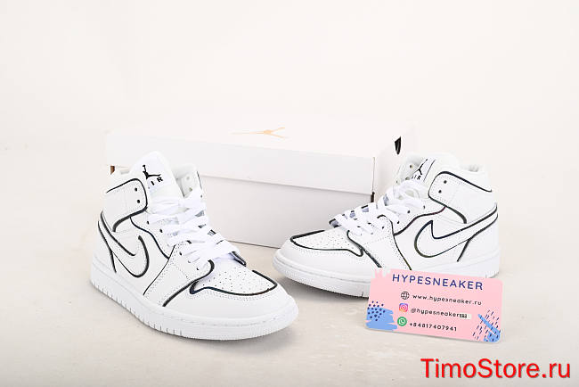 Nike Air Jordan 1 Mid Iridescent Reflective White CK6587-100 - 1