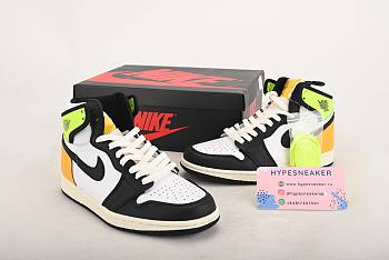 Nike Air Jordan 1 Retro High White Black Volt University Gold 555088-118