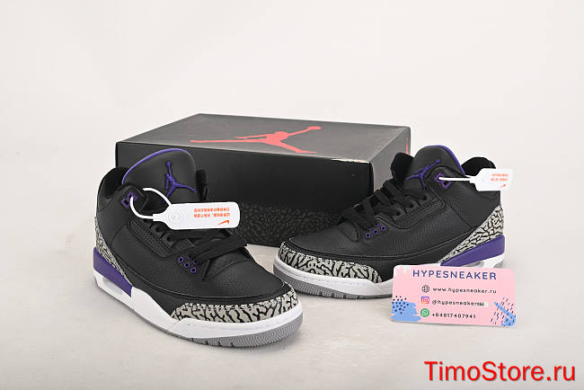 Nike Air Jordan 3 Retro Black Court Purple CT8532-050 - 1