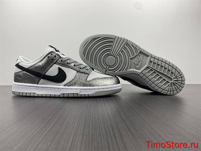 Nike Dunk Low Shimmer White Metallic Silver DO5882-001 - 1