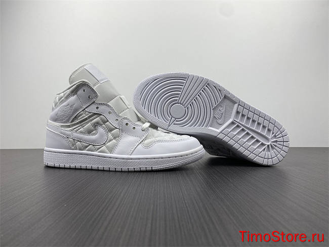 Nike Air Jordan 1 Mid Quilted White DB6078-100   - 1