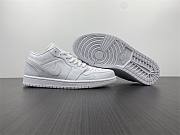 Nike Air Jordan 1 Low Triple White Tumbled Leather 553558-130 - 1