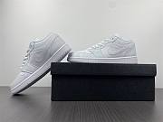 Nike Air Jordan 1 Low Triple White Tumbled Leather 553558-130 - 5