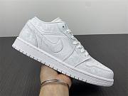 Nike Air Jordan 1 Low Triple White Tumbled Leather 553558-130 - 4