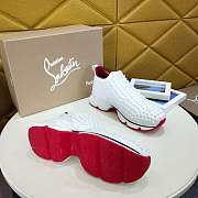 Chr1stian Loubout1n High White Sneaker - 4