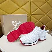 Chr1stian Loubout1n High White Sneaker - 2