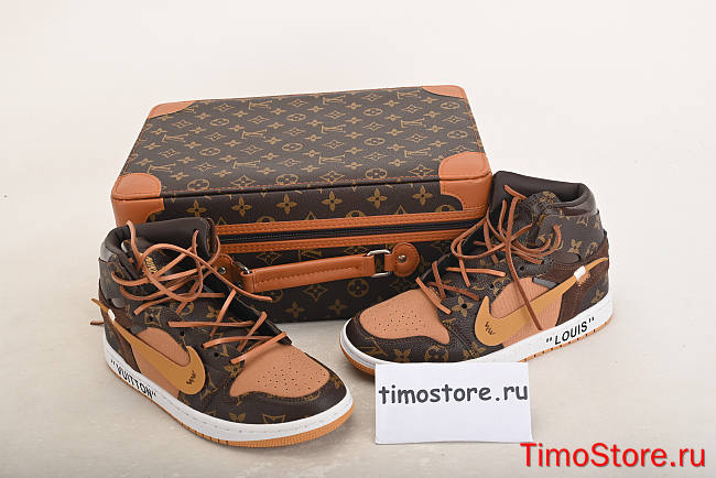 1ouis Vu1tton x Off-White x Nike Air Jordan 1 Box AQ0818-158 - 1