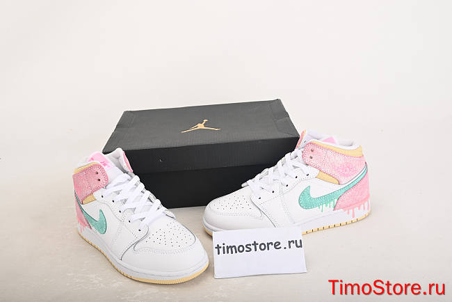 Nike Air Jordan 1 Mid Paint Drip DD1666-100 - 1