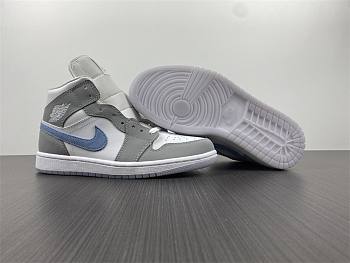 Nike Air Jordan 1 Mid Wolf Grey Aluminum BQ6472-105