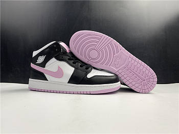 Nike Air Jordan 1 Mid White Black Light Arctic Pink 555112-103