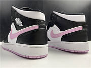 Nike Air Jordan 1 Mid White Black Light Arctic Pink 555112-103 - 4