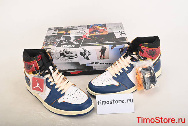 Nike Air Jordan 1 Retro High Union Los Angeles Blue Toe BV1300-146 - 1