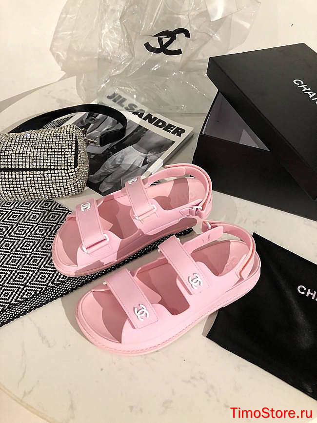 Dad Sandals Coral Pink Rubber Sandals - 1