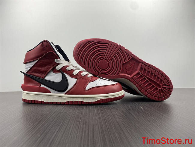 Nike Dunk High Ambush Varsity Red Black White CU7544-102 - 1