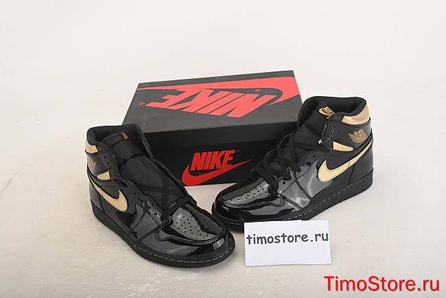 Nike Air Jordan 1 Retro High Black Metallic Gold (2020) 555088-032 - 1