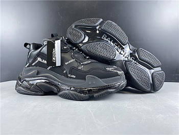 Ba1enc1age Triple S Sneaker Allover Logo Black 524039W09E12021