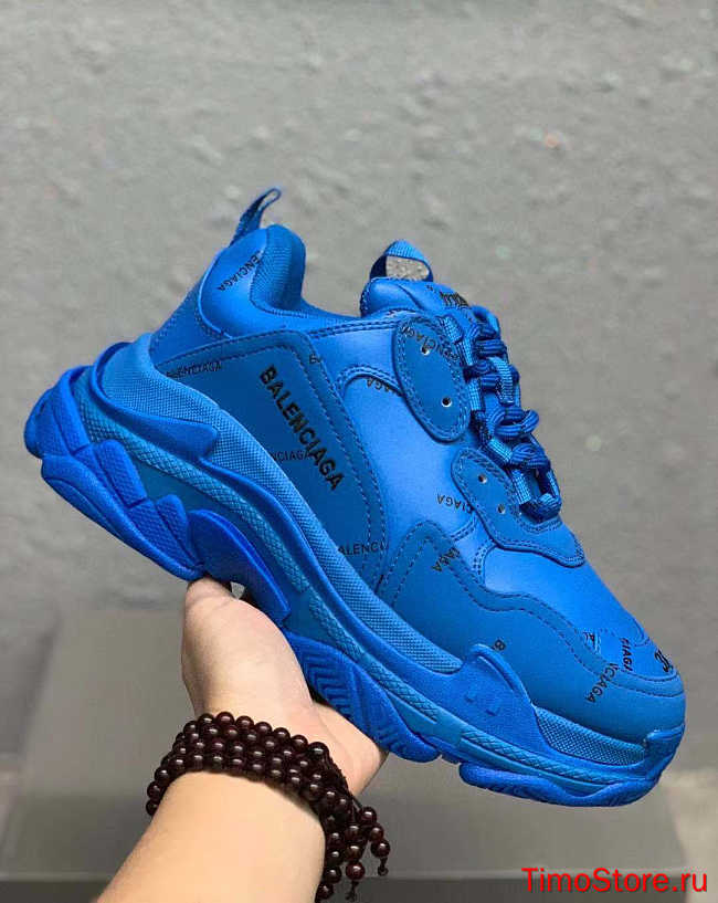 Ba1enc1age Triple S Sneaker Letter Blue 536737W06E20848 - 1