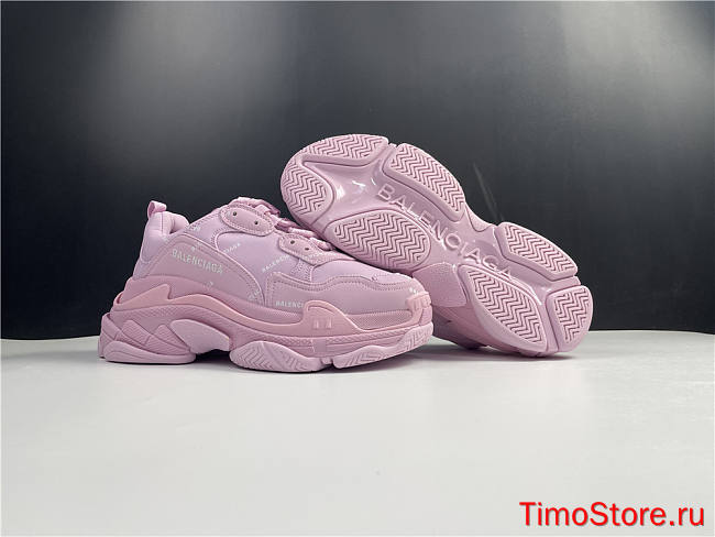 Ba1enc1age Wmns Triple S Sneaker Allover Logo-Pink 24039W2FA15090 - 1
