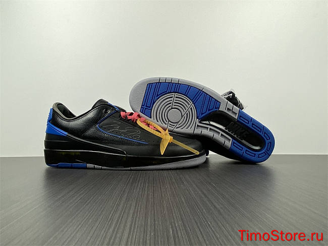 Nike Air Jordan 2 Retro Low SP Off-White Black Blue DJ4375-004 - 1