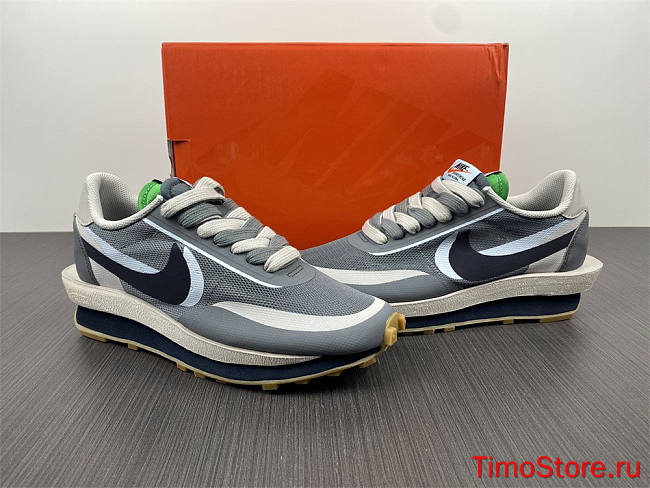 Nike LD Waffle sacai CLOT Kiss of Death 2 Cool Grey DH3114-001 - 1