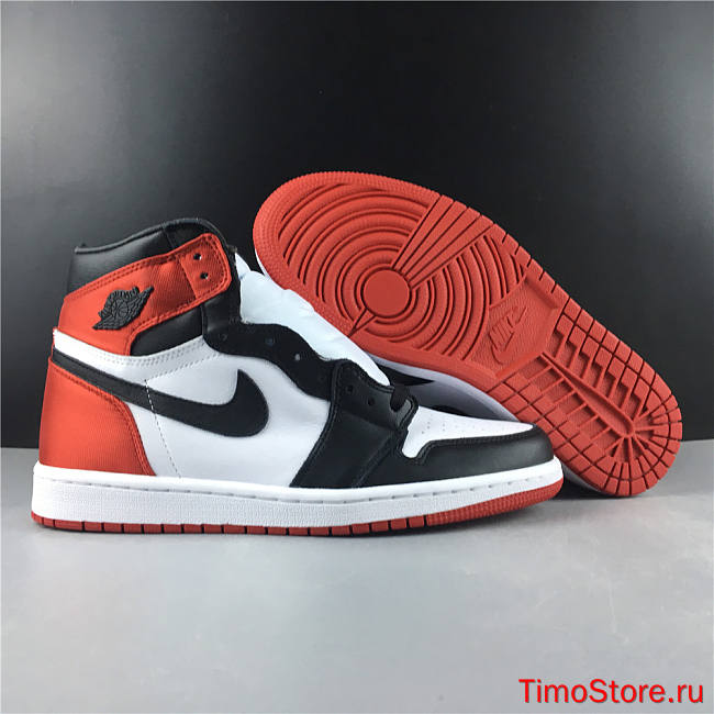 Nike Air Jordan 1 Retro High Satin Black Toe CD0461-016 - 1