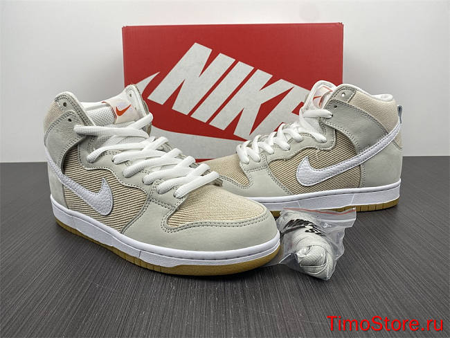 Nike SB Dunk High Pro ISO Orange Label Unbleached Natural DA9626-100 ...