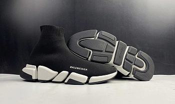 Balenciaga Black & White Speed 2.0 Sneakers