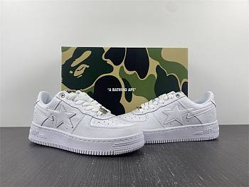 A Bathing Ape Bape Sta Low White Leather (2020) 1G80191007-WHT