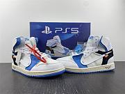 Nike Air Jordan 1 Retro High Off-White Blue  and white aQ0818-168 - 1