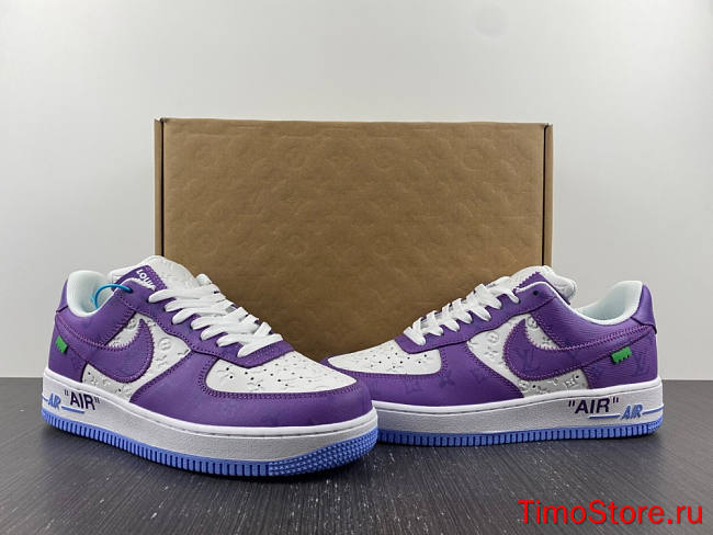 1ouis Vu1tton x Nike Air force 1 low purple - 1