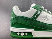 1ouis Vu1tton Traniner Green Monogram Denim White 1A9JHV - 5