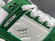 1ouis Vu1tton Traniner Green Monogram Denim White 1A9JHV - 4
