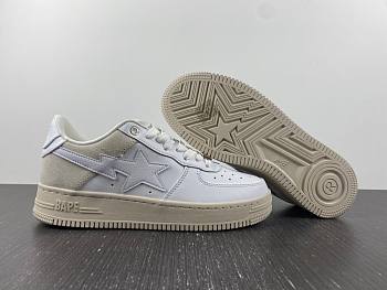 A Bathing Ape Bape Sta Low White Leather 1G70-191-042