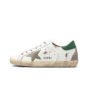 Golden Goose Super-Star White Green Grey Suede Patch  - 1