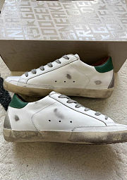Golden Goose Super-Star White Green Grey Suede Patch  - 3
