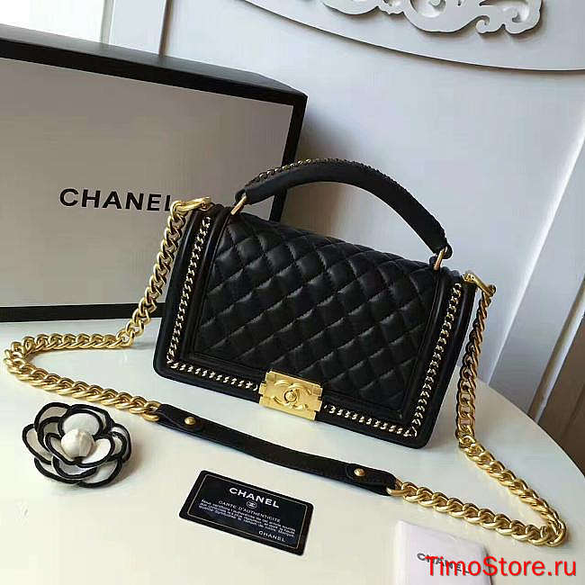 Chene1 Leboy Handbag Black 25cm - 1
