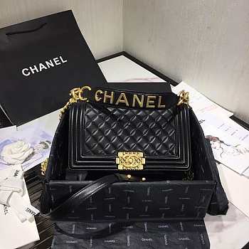Chene1 Leboy Bag Lambskin Black 25cm