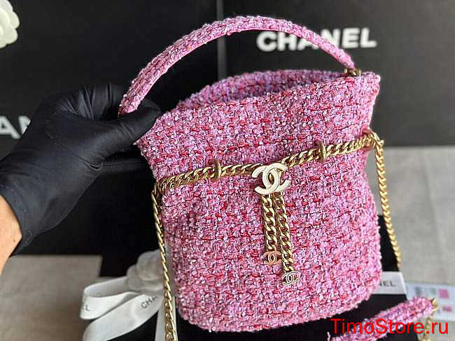 Chenne1 Bucket Tweed Bag - 1