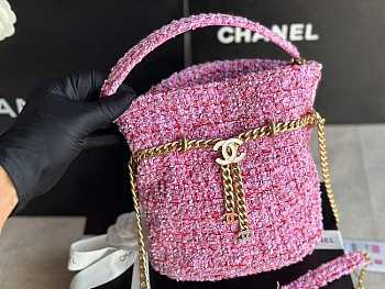 Chenne1 Bucket Tweed Bag
