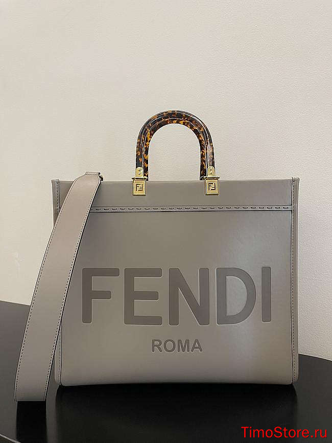 Fend1 Tote Bag Grey 35cm - 1