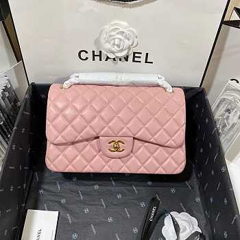 Chenne1 Classic Flap Bag Pink With Gold Hardware 30cm