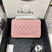 Chenne1 Classic Flap Bag Pink With Gold Hardware 30cm - 3
