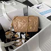 Chene1 Flap Brown Bag AS3456 19*12*7cm  - 4