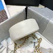 Chene1 Round Chain Bag 12cm White - 5
