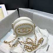 Chene1 Round Chain Bag 12cm White - 3