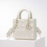 D1or  lady Bag White 20cm - 3